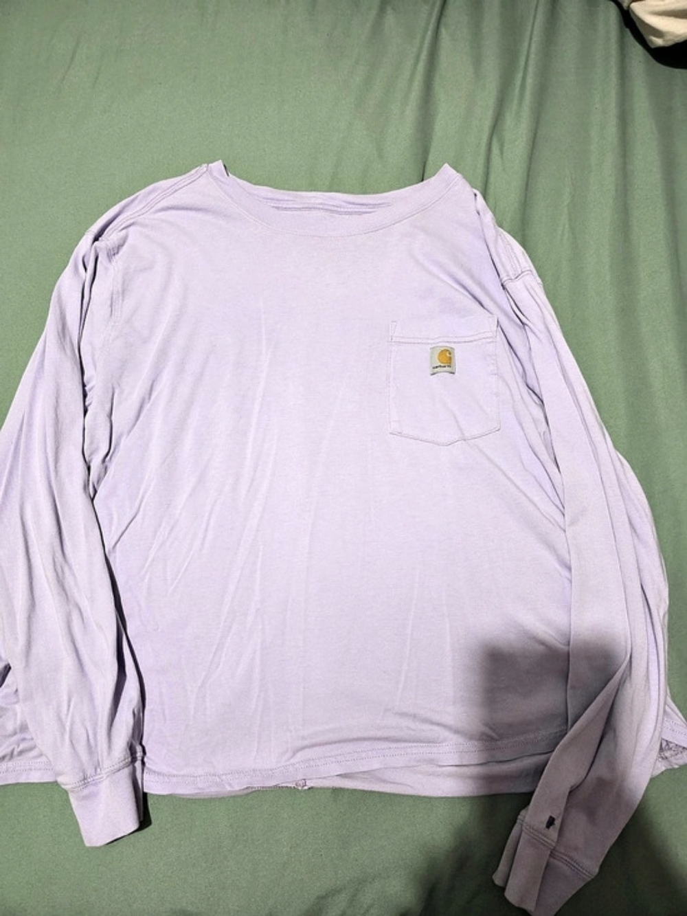 Carhartt Loose Fit Heavyweight Long-Sleeve Pocket T-Shirt Purple Large